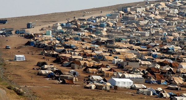 A refugee camp in Turkey. Picture: AP