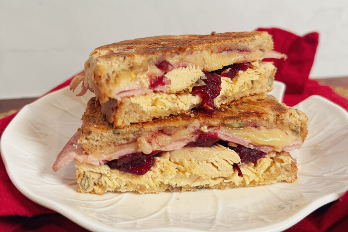 Cranberry, Brie, Turkey & Ham Toastie