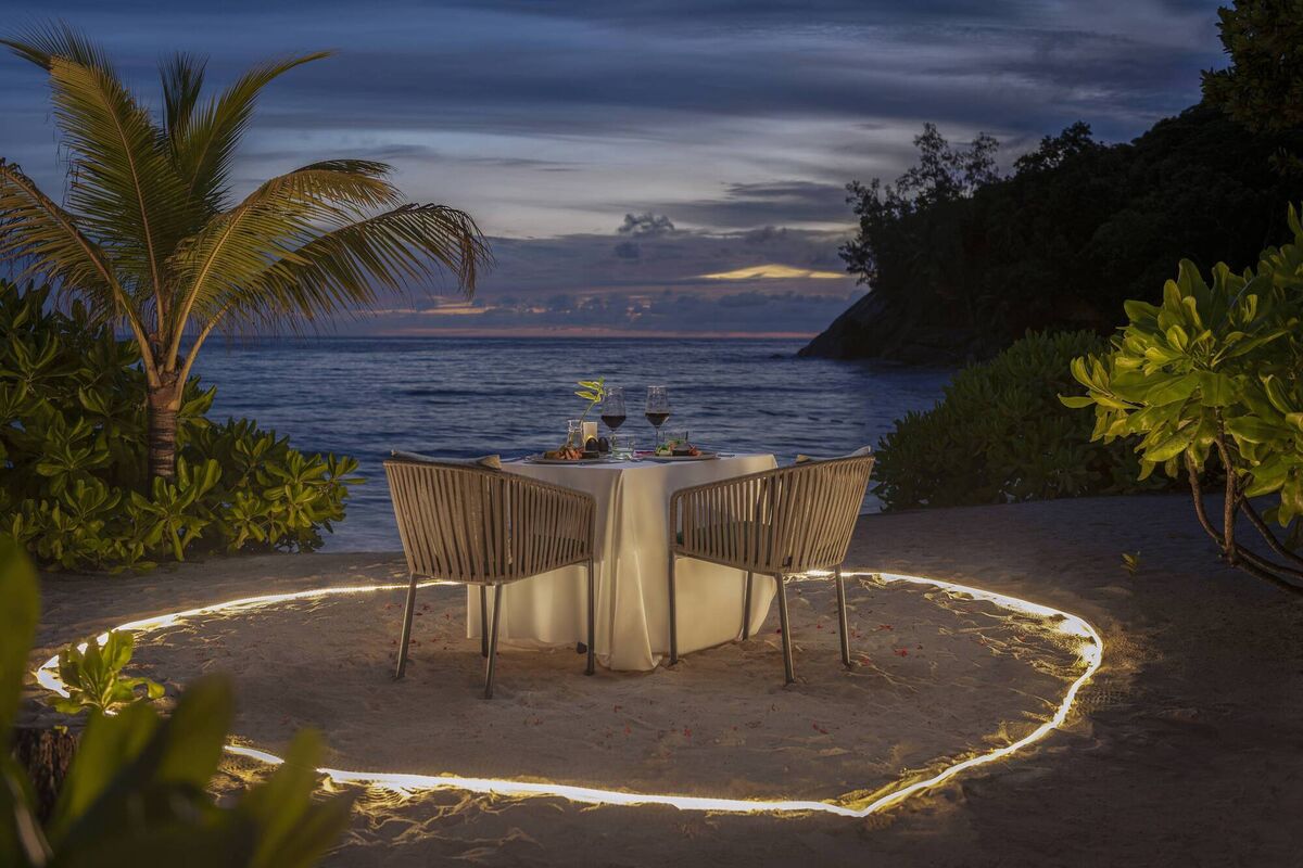 Private dining on the beach at Avani+ Barbarons Seychelles