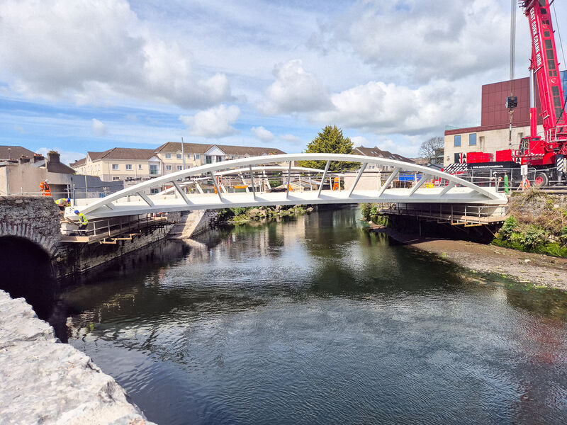 Newly installed footbridge spanning the south channel of the River Lee at the historic Proby's Quay, Cork. Picture: Billy macGill. Newly installed footbridge spanning the south channel of the River Lee at the historic Proby's Quay, Cork. Picture: Billy macGill.