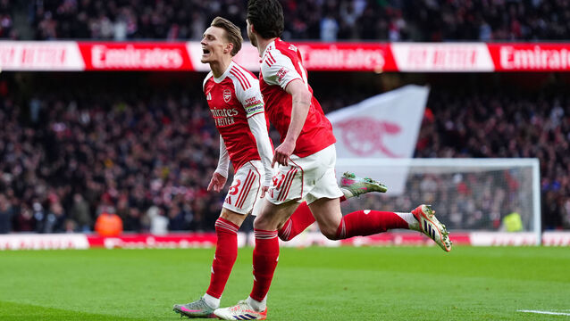 <p>Martin Odegaard scored his first goal of the season for Arsenal in the win against Brighton. Pic: Bradley Collyer/PA Wire.</p>