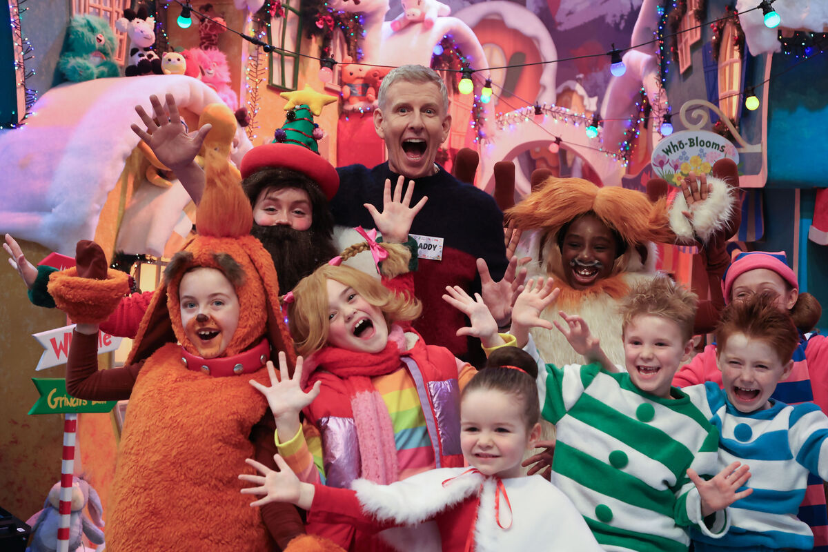 Late Late Show host Patrick Kielty with some of the children featured in the 2025 show. Picture: Colin Keegan