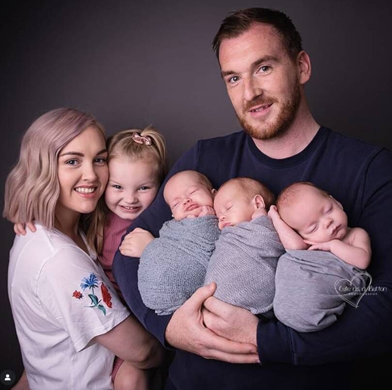 Ali Deasy has four children — three of whom are triplets — and says that ‘it all took off’ after they were born. Georgia is now 10 and Lenny, Ted and Bruce are six years old. Picture: https://www.instagram.com/alidee_g_plus3/ 