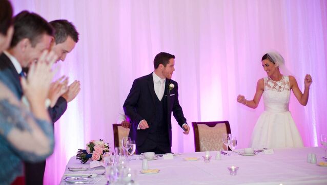 <p>Joey Donnelly and Suzanne Kane's wedding</p>
