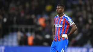 <p>Crystal Palace's Marc Guehi. Pic: Jordan Pettitt/PA Wire.</p>