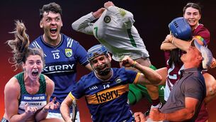 <p>Heroes of 2025 (clockwise from top left): David Clifford, Troy Parrott, Jennifer Hughes and Aoife Donohue, Rory McIlroy, John McGrath and Kate O'Connor. </p>