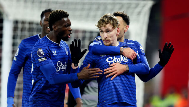 <p>James Garner was the hero for Everton against his former club. Picture: Nigel French/PA</p>