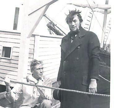 John Huston and Gregory Peck filming Moby Dick in Youghal, Co Cork, in 1954. File picture John Huston and Gregory Peck filming Moby Dick in Youghal, Co Cork, in 1954. File picture