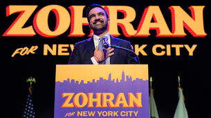<p>Zohran Mamdani speaks during a victory speech at a mayoral election night watch party, Tuesday, Nov. 4, 2025, in New York. (AP Photo/Yuki Iwamura)</p>