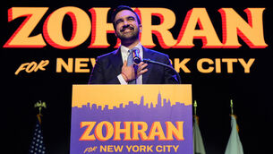<p>Zohran Mamdani speaks during a victory speech at a mayoral election night watch party, Tuesday, Nov. 4, 2025, in New York. (AP Photo/Yuki Iwamura)</p>