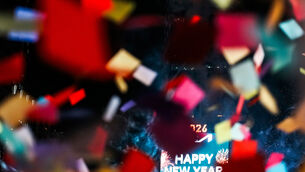 Confetti was released in Times Square to mark the start of 2026 (Eduardo Munoz Alvarez/AP)