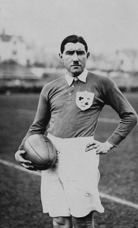 Irish captain WE Crawford before the rugby international versus Wales at Swansea on March 13, 1926. 	Picture: Kirby /Getty
                    