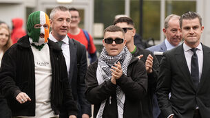 <p>The case against Kneecap’s Liam Og O hAnnaidh (centre, in keffiyeh), was thrown out by the chief magistrate following a technical error in the way the charge against him was brought (PA)</p> <p>The case against Kneecap’s Liam Og O hAnnaidh (centre, in keffiyeh), was thrown out by the chief magistrate following a technical error in the way the charge against him was brought (PA)</p>