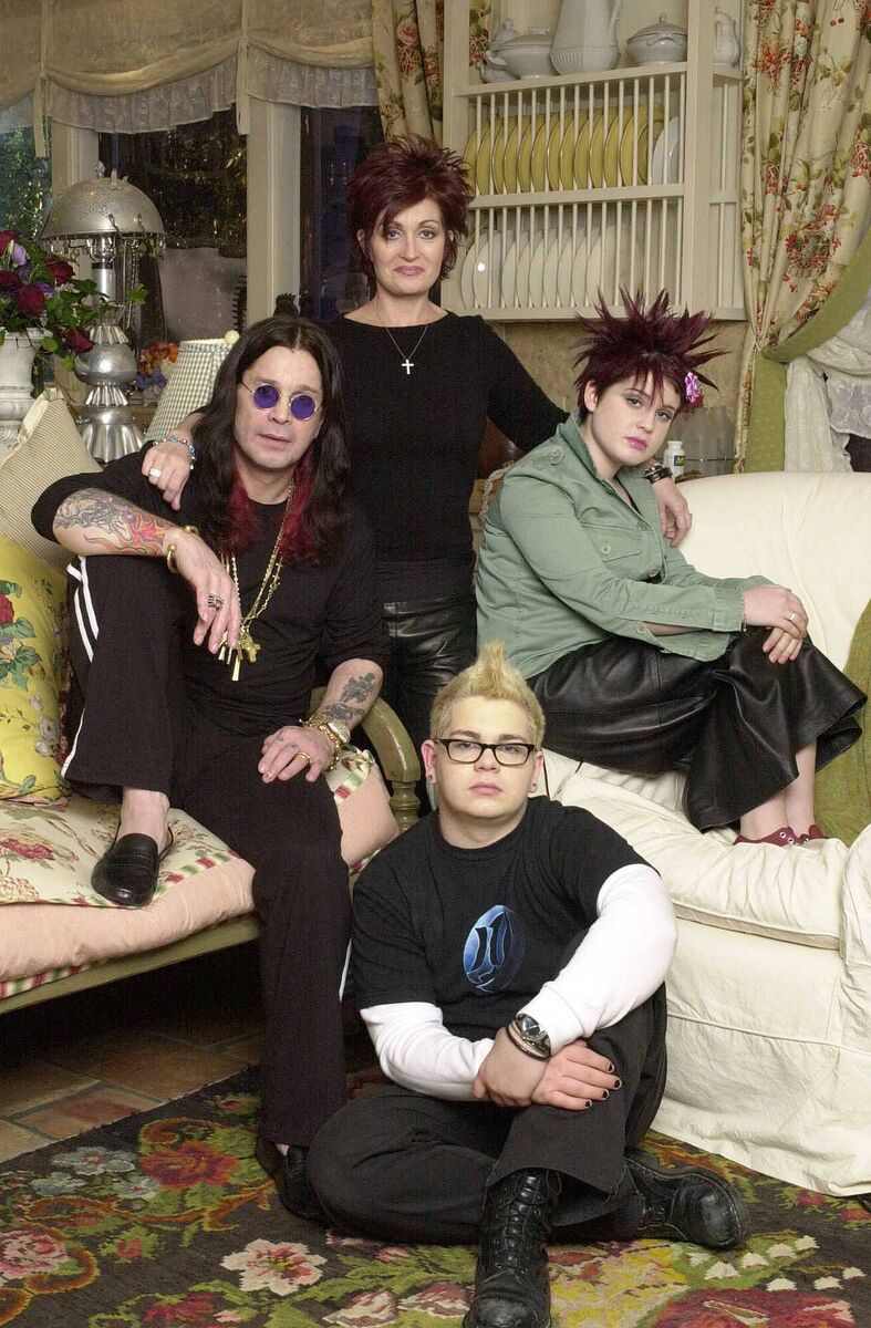 Ozzy, Sharon, Jack, and Kelly Osbourne in 'The Osbournes'.