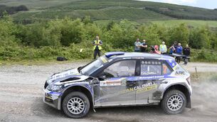 <p>Strabane's Ryan Caldwell (Skoda Fabia R5) was the first winner of the Irish Forest Rally Championship in the Sligo Pallets era that began in 2023. Picture: Martin Walsh.</p> <p>Strabane's Ryan Caldwell (Skoda Fabia R5) was the first winner of the Irish Forest Rally Championship in the Sligo Pallets era that began in 2023. Picture: Martin Walsh.</p>