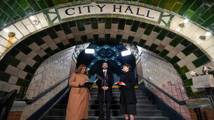 The 34-year-old Democrat is the first Muslim leader of America’s biggest city (Yuki Iwamura/AP)