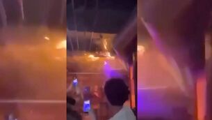 <p>Eyewitness video shows moment fire starts inside Swiss ski resort bar Eyewitness video on social media appears to show the moment a fire broke out inside Le Constellation bar in Crans-Montana, Switzerland. </p>