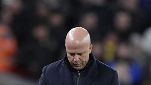 <p>Liverpool head coach Arne Slot admits the first half of the season had been a battle for him and his side (Peter Byrne/PA)</p>