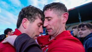 <p>SPECIAL BREW: Conor Geaney and Paul Geaney celebrates at full time after Conor had converted a match winning two point free to snatch the Munster Club SFC title from St Finbarr's. Pic: James Lawlor, Inpho</p>