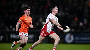 <p>OPENING WIN: Tyrone's Ruairi Canavan in action against Armagh's Conor Magennis. Picture: Ben McShane/Sportsfile</p>