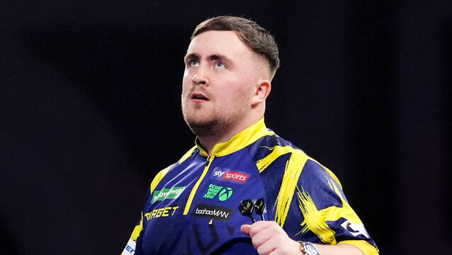 <p>Luke Littler wants to join the greats of the game by winning back-to-back World Championships. Picture: Adam Dvay/PA</p>