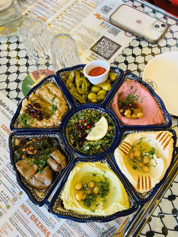 A meze platter from Izz Cafe.