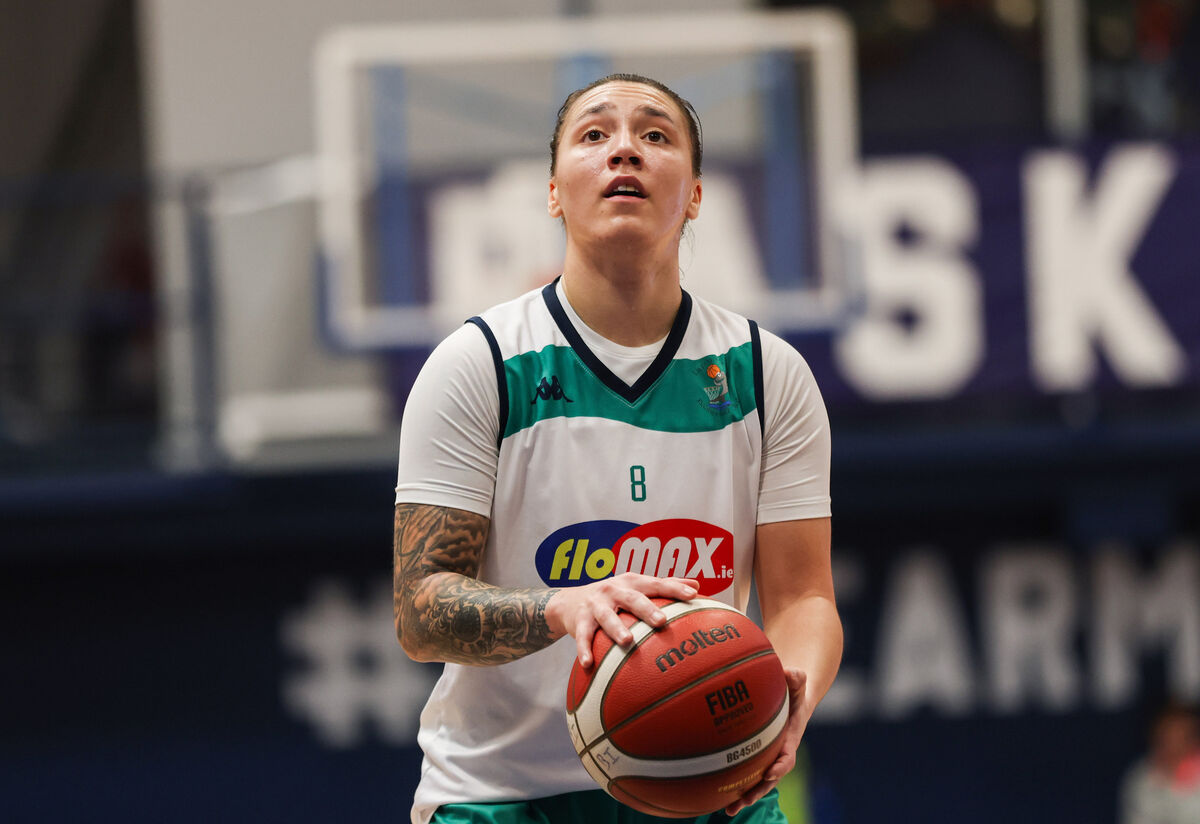 Celtics' Destinee Bursch sets up for a free throw. Pic: Tom Maher/Inpho