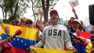 <p>Venezuelans celebrate after President Donald Trump announced that Venezuelan President Nicolas Maduro had been captured and flown out of the country, in Lima, Peru, Saturday, Jan. 3, 2026. (AP Photo/Martin Mejia)</p> <p>Venezuelans celebrate after President Donald Trump announced that Venezuelan President Nicolas Maduro had been captured and flown out of the country, in Lima, Peru, Saturday, Jan. 3, 2026. (AP Photo/Martin Mejia)</p>