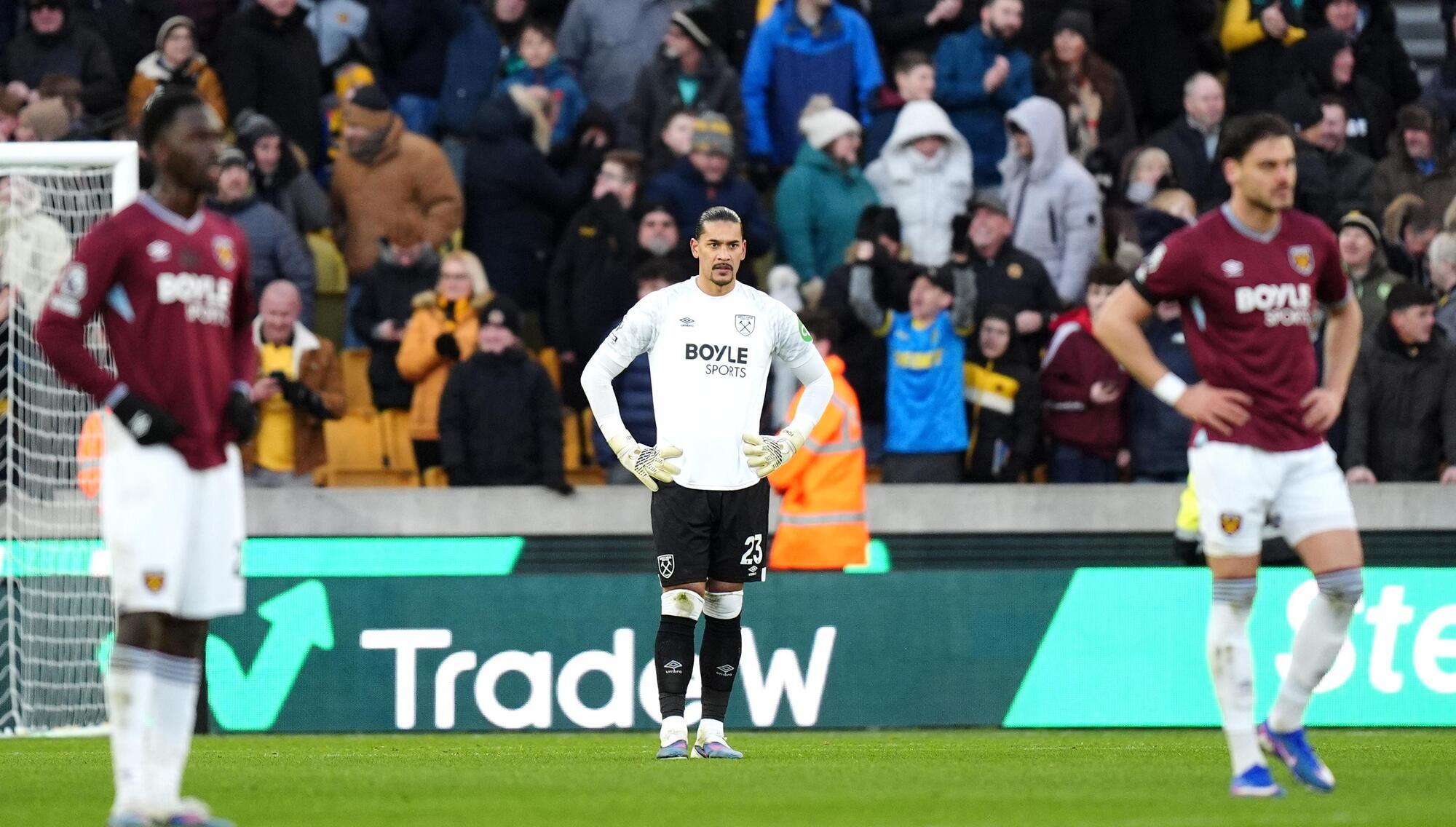 West Ham in deep trouble after losing comfortably at bottom side Wolves