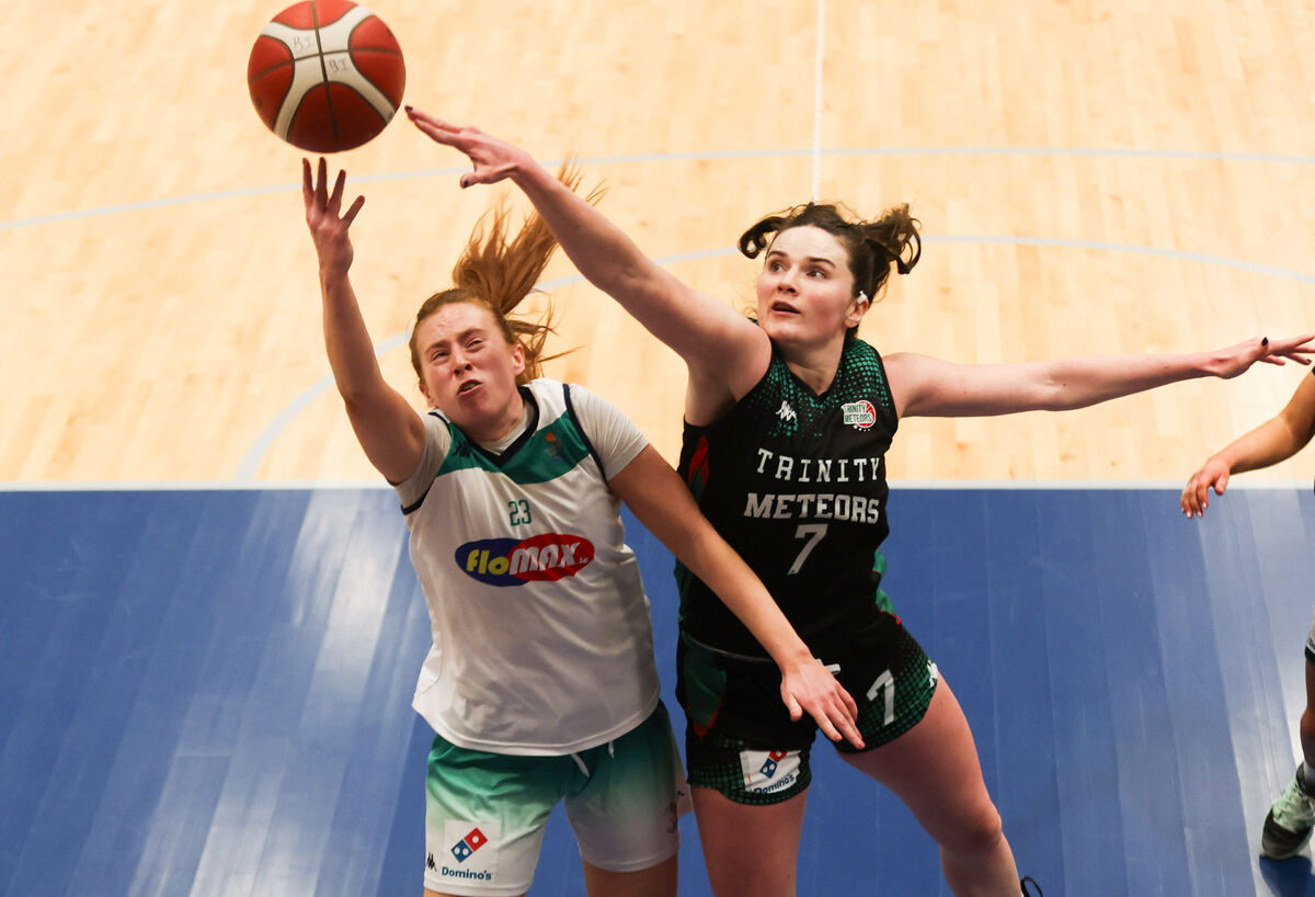 Celtics' Sorcha Tiernan is intercepted by Sarah Kenny as she goes for a layup. Pic: Tom Maher/Inpho