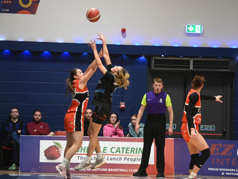  Jewel Watkins shoots for UCC Glanmire. Pic: Larry Cummins