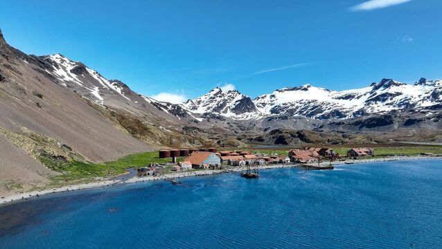 <p>Neil Michael Article : VIDEO ALSO BBW 7110827 : Tom Crean and Ernest Shackleton - Stromness Whaling Station, South Georgia. Photo Rufus Harper Gow SGHT.</p>
