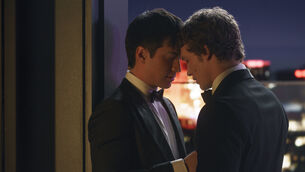 <p>Shane Hollander, played by Hudson Williams and Ilya Rozanov, played by Connor Storrie (Sabrina Lantos/Sky/PA)</p>