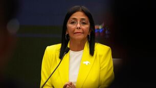 <p>Delcy Rodriguez served as vice president to Maduro. Picture: AP Photo/Ariana Cubillos.</p>
