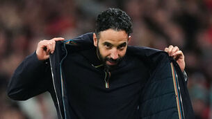 <p>Ruben Amorim had the lowest win percentage – 31.9%– of the seven managers who have taken charge at Old Trafford since Alex Ferguson stepped down in 2013. Pic: Martin Rickett/PA Wire.</p>