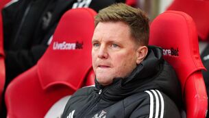 <p>Newcastle boss Eddie Howe has distanced himself from the managerial vacancy at Manchester United. Pic: Owen Humphreys/PA Wire.</p>