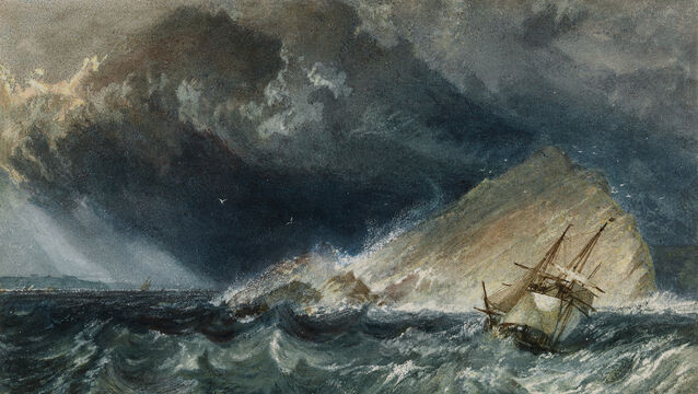 <p>JMW Turner's 'A Ship Against the Mewstone, at the Entrance to Plymouth Sound'.</p>