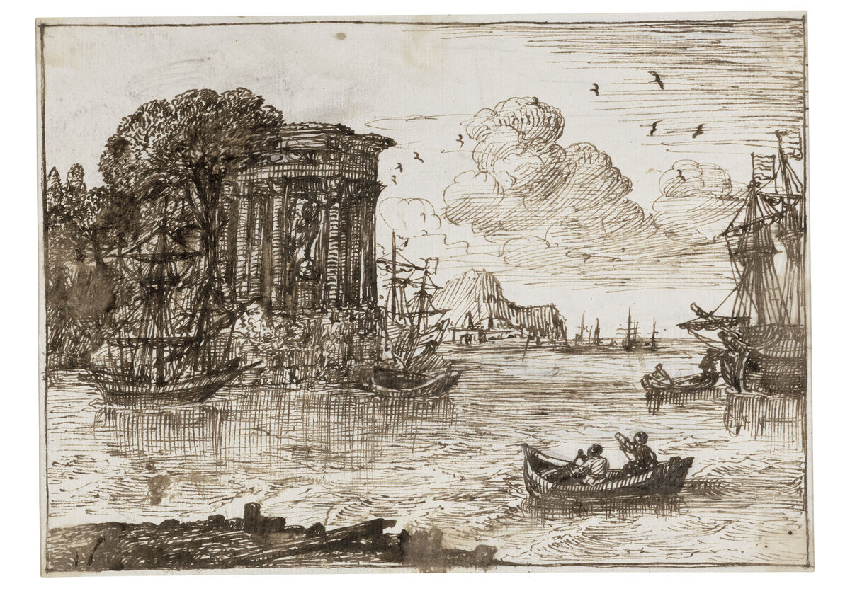 'A Coastal scene with an Antique Temple, 1662' by Claude Lorrain at Christie's. 'A Coastal scene with an Antique Temple, 1662' by Claude Lorrain at Christie's.