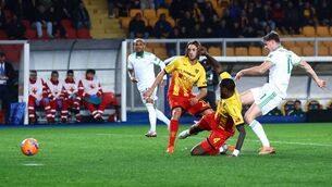<p>Evan Ferguson scored his fifth goal of the season for Roma in the 2-0 victory over Lecce. Pic: Maurizio Lagana/Getty Images</p>