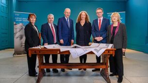 <p> (Left to right) Rose McHugh, chair of the Crawford Art Gallery; minister of state Kevin 'Boxer' Moran; Taoiseach Micheál Martin; Mary McCarthy, director of the Crawford Art Gallery; minister Patrick O'Donovan and Yvonne Farrell of Grafton Architects at the launch of the Crawford Art Gallery redevelopment last month. Picture: Daragh Mc Sweeney/Provision</p>