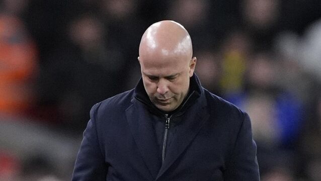 <p>DULL: Liverpool manager Arne Slot during the Premier League match at Anfield.</p>