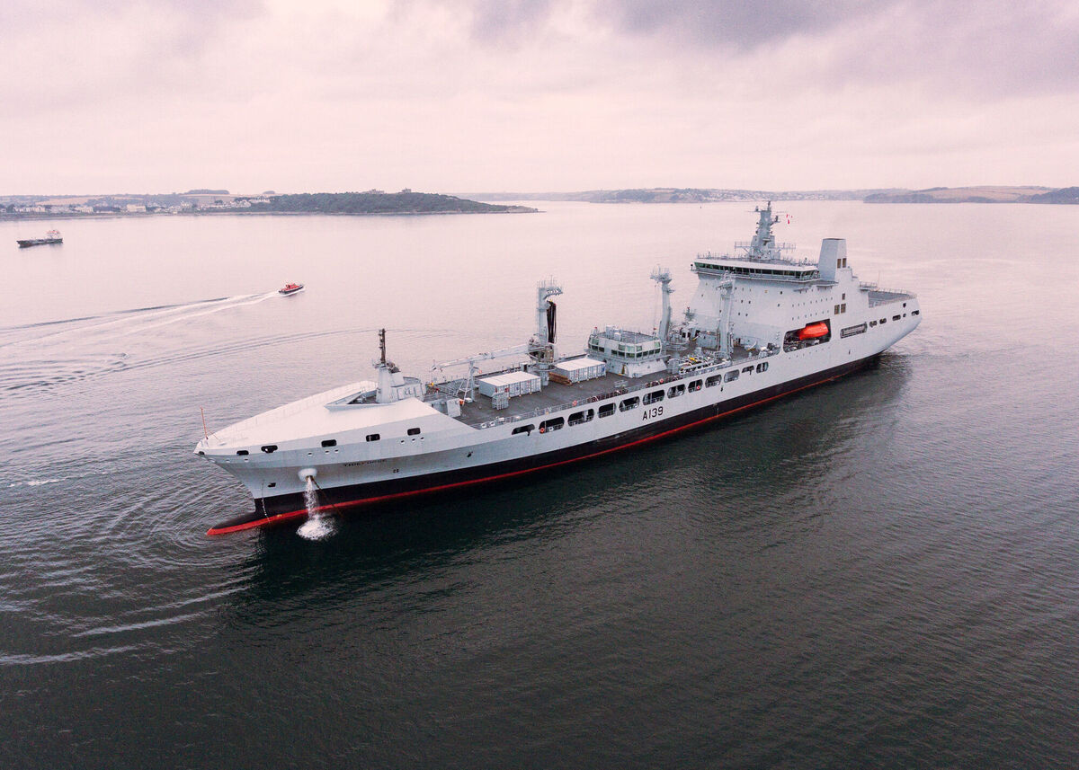 British armed forces provided support to the US operation to seize the Marinera tanker, including RAF surveillance and the RFA Tideforce support ship, the Ministry of Defence said. Picture: Ministry of Defence/PA Wire