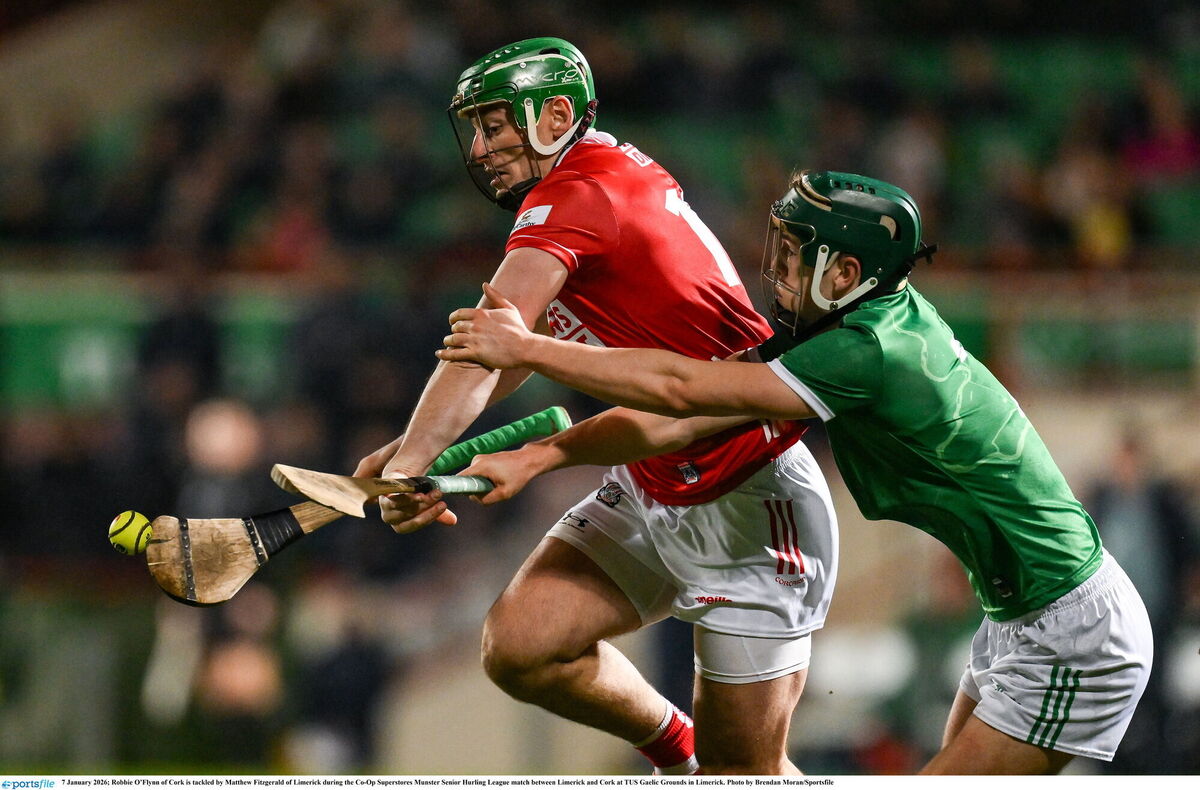 Robbie O’Flynn is tackled by Matthew Fitzgerald during the Gaelic Grounds clash. Pic: Brendan Moran/Sportsfile Robbie O’Flynn is tackled by Matthew Fitzgerald during the Gaelic Grounds clash. Pic: Brendan Moran/Sportsfile