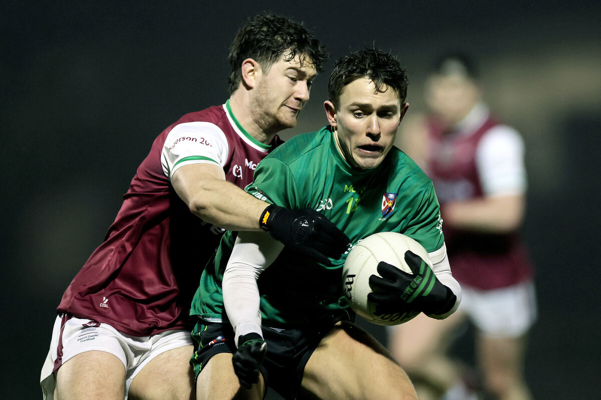 Queens' Noah Grimes turns his man. Pic: Laszlo Geczo/Inpho