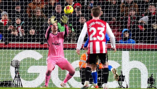 <p>PENALTY KING: Sunderland's Enzo Le Fee has a penalty saved by Brentford goalkeeper Caoimhin Kelleher. Pic: John Walton/PA Wire.</p>