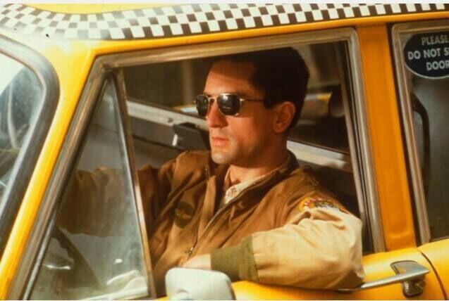 Robert de Niro in Taxi Driver, written by Paul Schrader. 