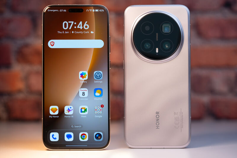 The quad-curved 6.71-inch OLED display is one of the Magic 8 Pro’s standout features, offering excellent brightness and vivid colours. Picture: Noel Campion.