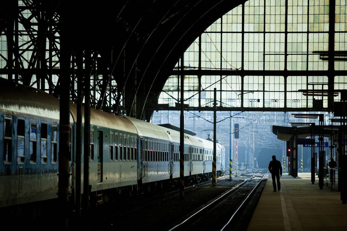 Prague train station, one of the destinations on the new major rail line Prague train station, one of the destinations on the new major rail line