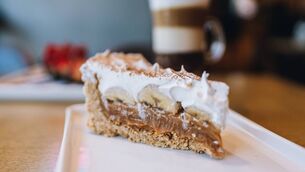 <p>I hate banoffee pie with a passion, but everyone seemed to be raving about it, so my grandson ordered one as well as a huge choux bun oozing with chocolate mousse, whipped cream, and crunchy praline with a wafer of craquelin on top. Both were luscious and irresistible</p> <p>I hate banoffee pie with a passion, but everyone seemed to be raving about it, so my grandson ordered one as well as a huge choux bun oozing with chocolate mousse, whipped cream, and crunchy praline with a wafer of craquelin on top. Both were luscious and irresistible</p>