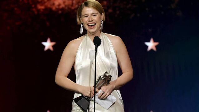 <p>Jessie Buckley speaks after winning Best Actress Award for 'Hamnet', at the Critics Choice Awards. Picture: Kevin Winter/Getty Images for Critics Choice Association</p>